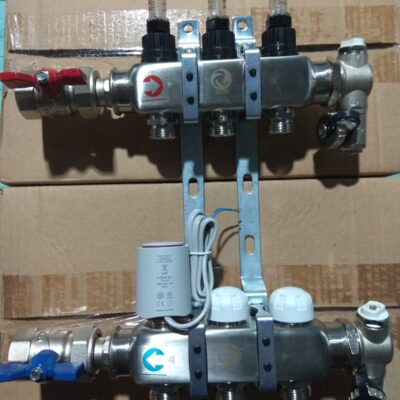 Floortec 3 körös rozsdamentes átfolyásmérős osztógyűjtő FF8MSST034BDCC70